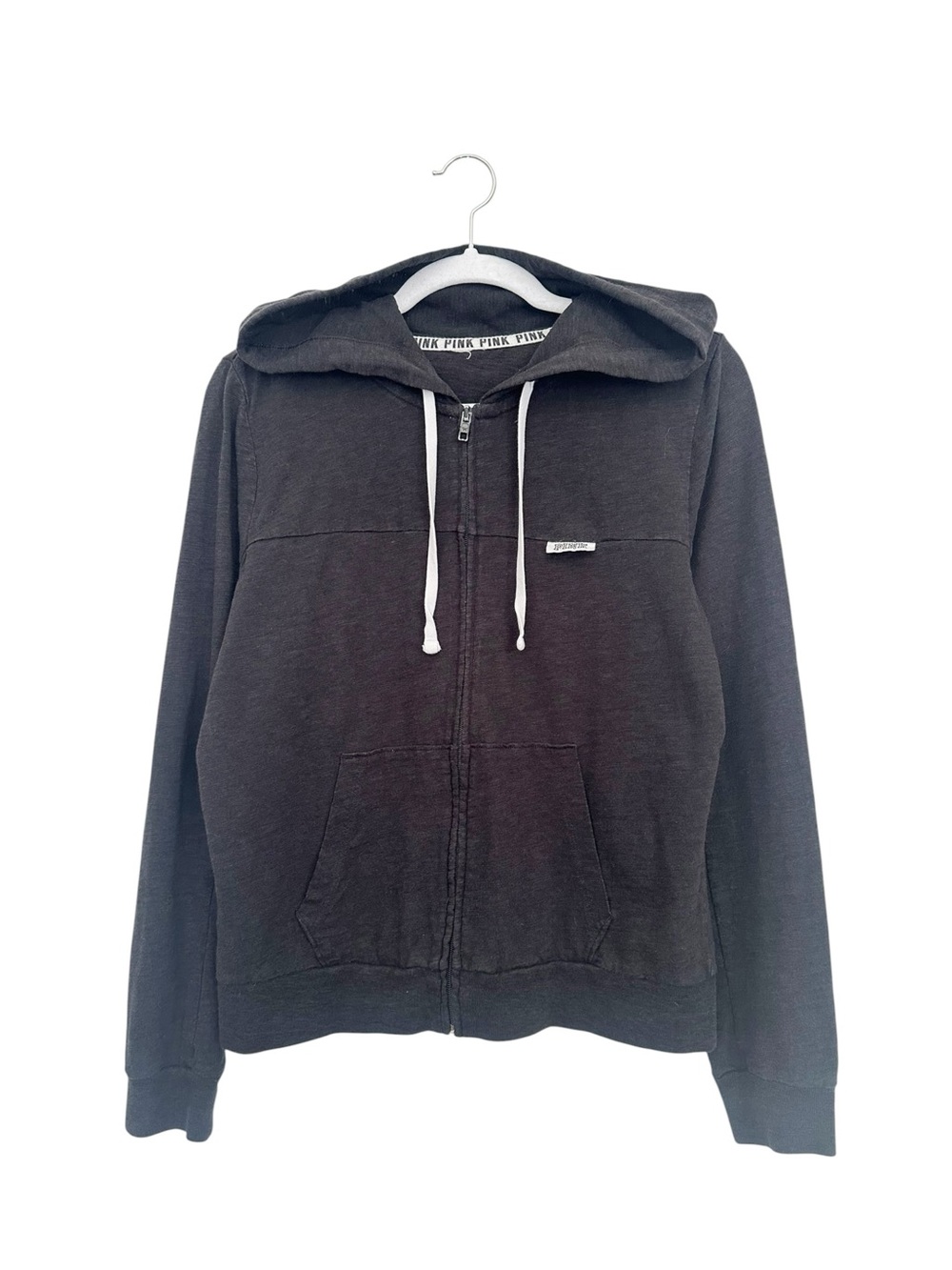 Victoria's Secret PINK Y2K Back Spellout Varsity Full-Zip Hoodie Vintage Size Sm